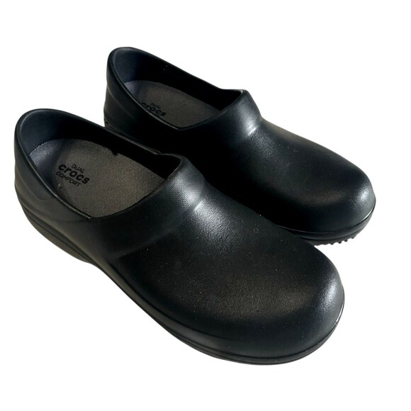 Crocs Dual Comfort Black Round Toe Slip On Resistant Work Clog Womens Size 9 - Picture 4 of 14